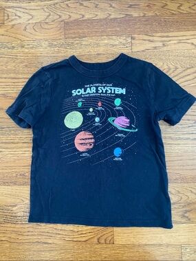 Gap Kids Solar System Graphic Tee - Black Size S (6-7)